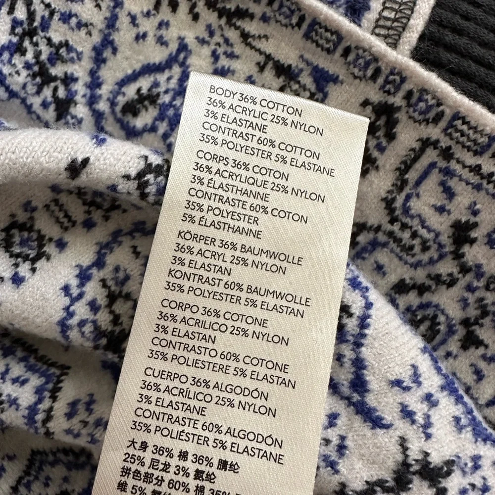 Free People Damen Thermo Pullover Pulli blau Mixed Print - Picture 12 of 13